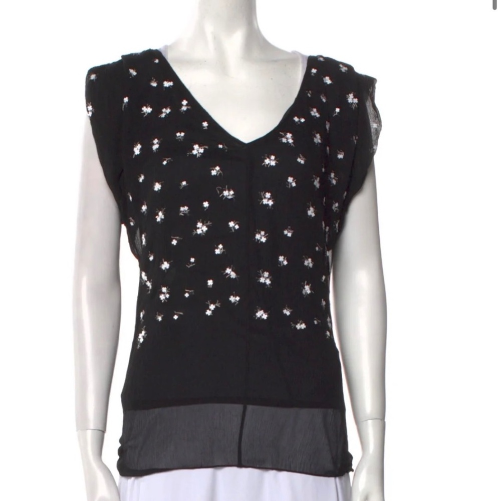Chloé Silk V-Neck Top